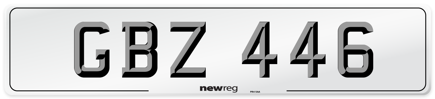 GBZ 446 Number Plate from New Reg